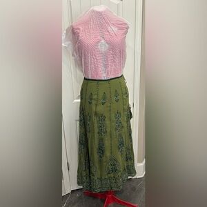Soft Surroundings Green  Skirt for Cocktail